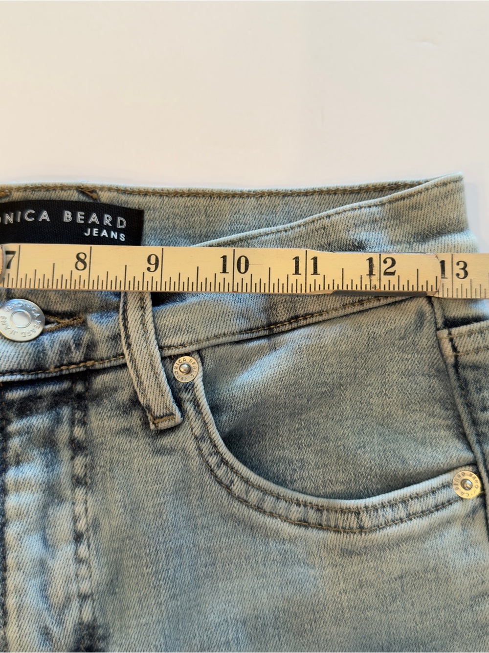 Veronica Beard Beverly Skinny-Flare Jean Light Blue Wash Boot-Cut Size 28 - Picture 12 of 16